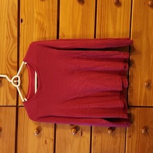 Red long-sleeved shirt